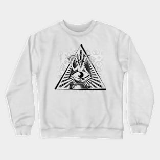 Copy of Baphomet in Pyramid of All Seeing Eye Crewneck Sweatshirt